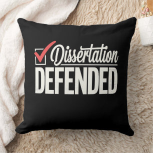 Dissertation verteidigt Promotion Doktorand Abschl Kissen