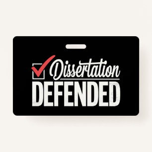 Dissertation verteidigter Doktortitel Abschluss Ausweis