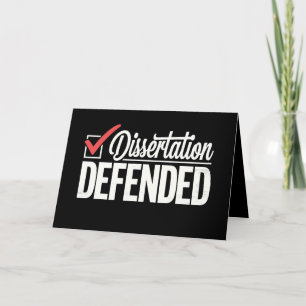 Dissertation verteidigter Doktortitel Abschluss Dankeskarte