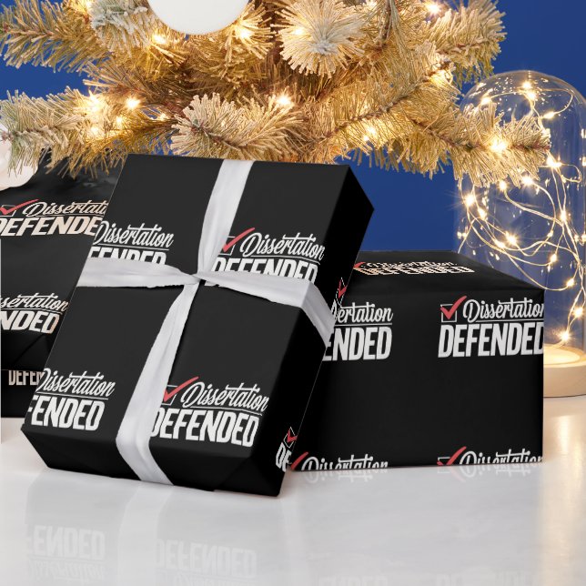 Dissertation verteidigter Doktortitel Abschluss Geschenkpapier (Feiertage)