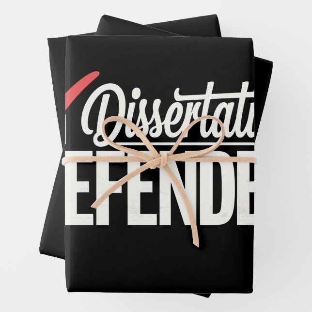 Dissertation verteidigter Doktortitel Abschluss Geschenkpapier Set (Beispiel)