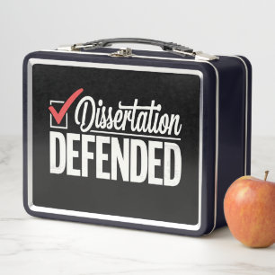Dissertation verteidigter Doktortitel Abschluss Metall Brotdose