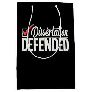 Dissertation verteidigter Doktortitel Abschluss Mittlere Geschenktüte