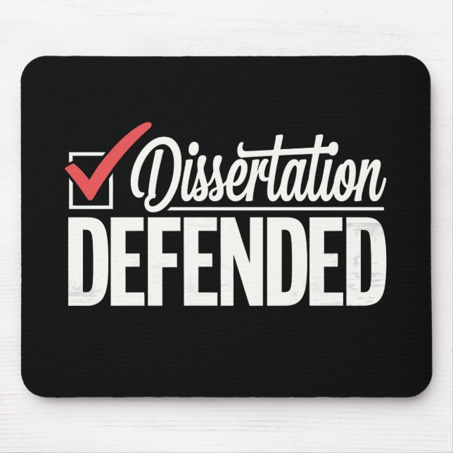 Dissertation verteidigter Doktortitel Abschluss Mousepad (Vorne)