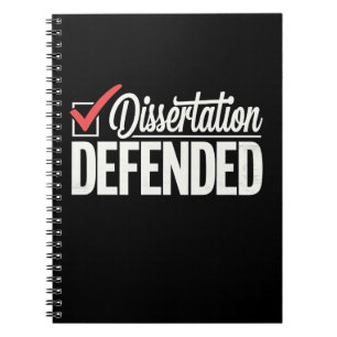 Dissertation verteidigter Doktortitel Abschluss Notizblock