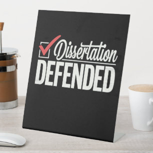 Dissertation verteidigter Doktortitel Abschluss Sockelschild