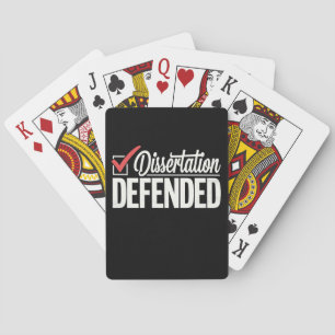 Dissertation verteidigter Doktortitel Abschluss Spielkarten