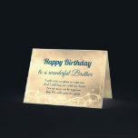 Distance Happy Birthday Brother Card Karte<br><div class="desc">Luxus Gold Distance Glückwunsch Geburtstag Bruder personalisierte Grußkarte.</div>