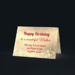 Distance Happy Birthday Mother Card Karte<br><div class="desc">Luxus Gold Distance Glückwunsch Geburtstag Mutter personalisierte Grußkarte.</div>