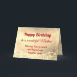 Distance Happy Birthday Mother Card Karte<br><div class="desc">Luxus Gold Distance Glückwunsch Geburtstag Mutter personalisierte Grußkarte.</div>