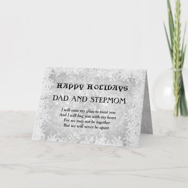 Distance Happy Holidays Vater und Stepama Karte (Vorderseite)