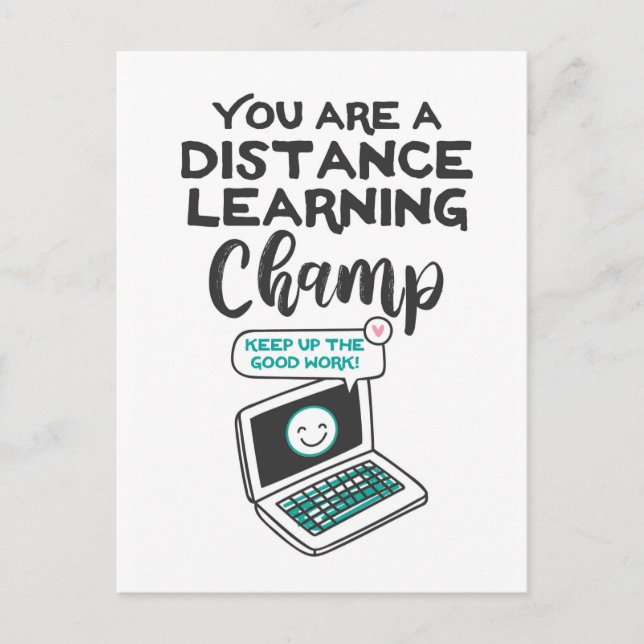 Distance Learning Student Encouragement Carte post (Devant)