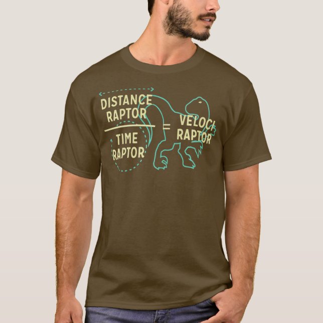 Distance Raptor Over Time Raptor  Velociraptor T-Shirt (Vorderseite)