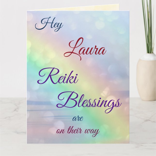 Distance Reiki wird gut grüßen Karte (Vorderseite)
