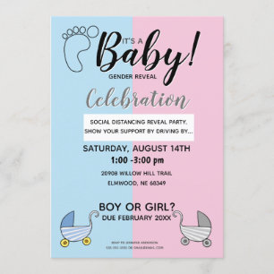 Distances sociales Genre Révéler Invitation