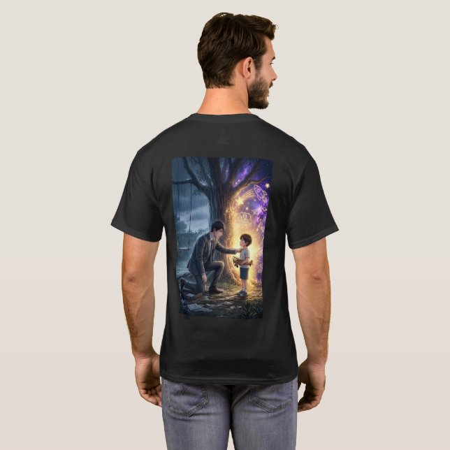 Distant Echoes Inner Child Retro Sci-Fi Magic T-Shirt (Schwarz voll)