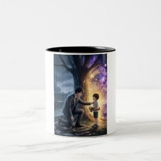 Distant Echoes Inner Child Retro Sci-Fi Magic Zweifarbige Tasse
