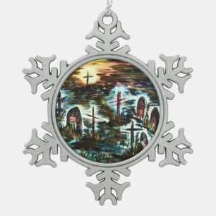 Distant Light Schneeflocken Zinn-Ornament