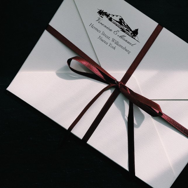 Distant Mountains Wooden Stamp Gummistempel (Von Creator hochgeladen)