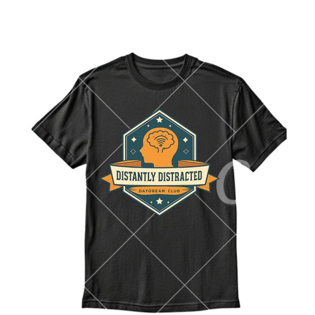 Distantly Distracted – Vintage Sarcastic Mental He T-Shirt (Von Creator hochgeladen)