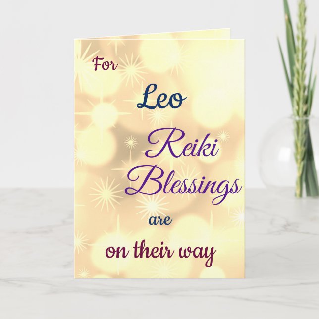 Distanz Reiki erhalten gute Grüße Karte (Vorderseite)