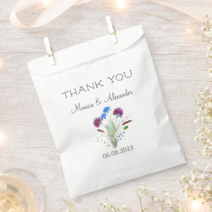 Distel Blumen Schottische Aquarell Hochzeitsfeier Geschenktütchen