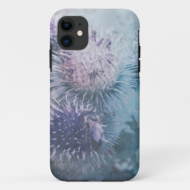 Distel Blüte Winterlich Case-Mate iPhone Hülle (Rückseite)