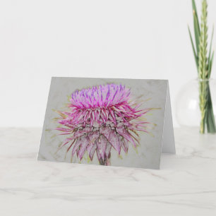 Distel Feiertagskarte