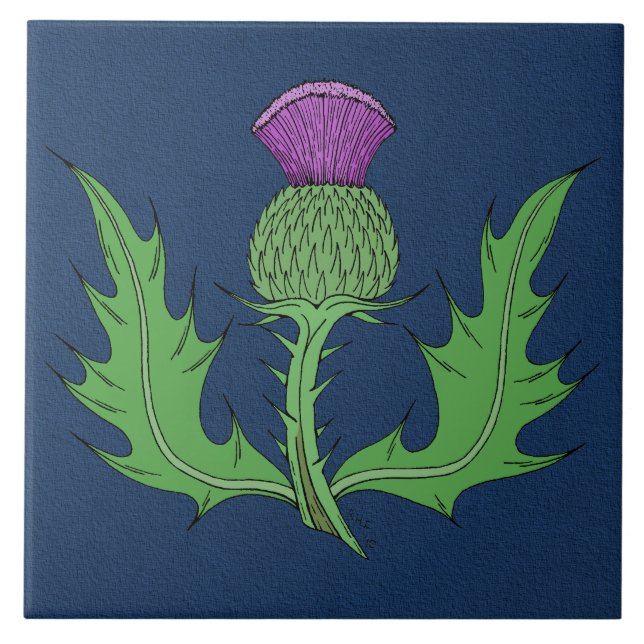 Distel Fliese (Vorderseite)