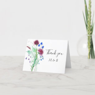 Distel Lila Schottische Blumen Hochzeit Danke