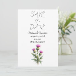 Distel Schottische Blumen Rustikale Hochzeit Einladung