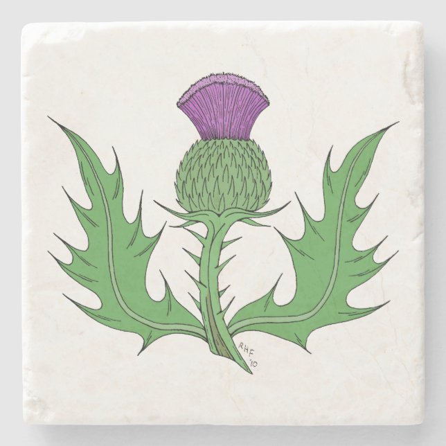 Distel Steinuntersetzer (Vorderseite)