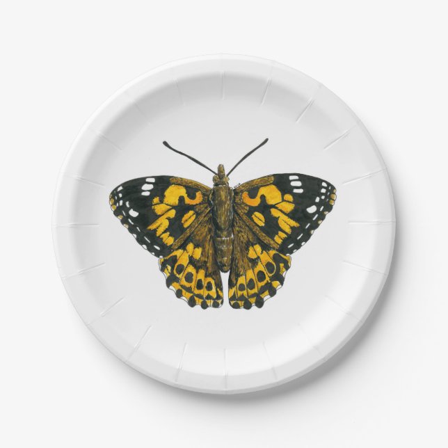Distelfalter Pappteller (Vorderseite)