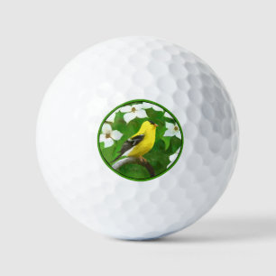 Distelfink-Gemälde - Süße originelle Hundekunst Golfball