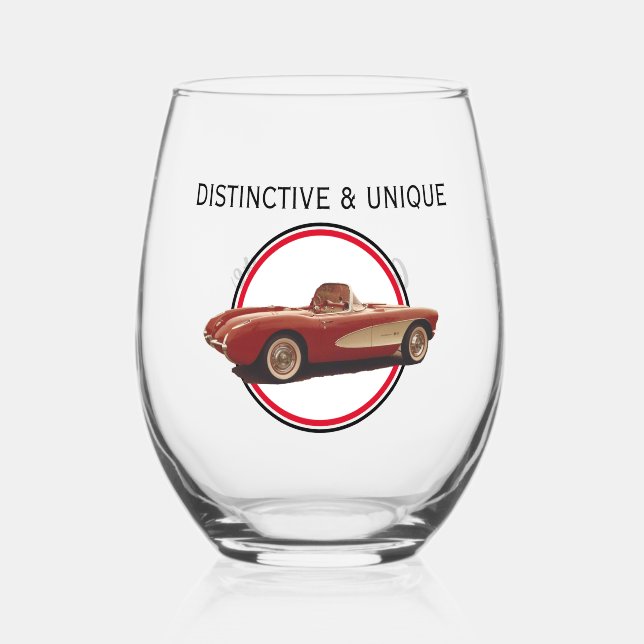 Distinct & Unique, My Corvette Verre Stemless (Recto)