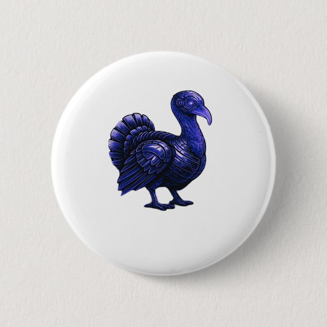 Distopian Türkei Erntedank Design Classic T-Shi Button (Vorderseite)