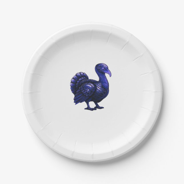 Distopian Turkey Thanksgiving Design Classic T-Shi Pappteller (Vorderseite)