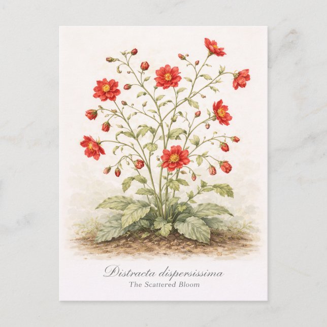 Distracta dispersissima - Die verstreute Blüte Postkarte (Vorderseite)