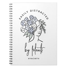 Distracted Gardener Boho Floral Niedliche Pflanze Notizblock