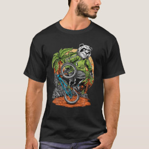 Distresiertes BMX Panda Bärenrad Trick Fahrrad T-Shirt