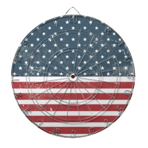distressed amerikanische Flagge Dartscheibe