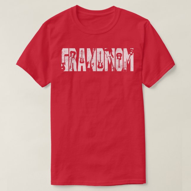 Distressed Best Grandmom Ever Guitar Lover Guitari T-Shirt (Design vorne)