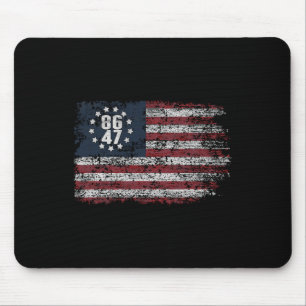 Distressed Betsy Ross Amerikanisch 86 47 Anti-Trum Mousepad