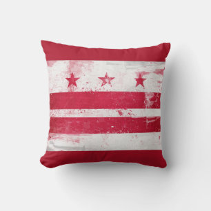 Distressed District of Columbia Flag Kissen
