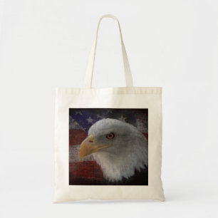 Distressed Eagle And Flag Tragetasche