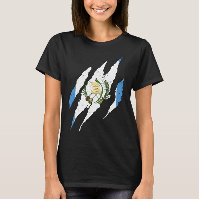 Distressed Flag of Guatemala Citizenship Chapin Gu T-Shirt (Vorderseite)