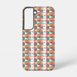 Distressed Geometric Boho Muster Galaxy S22 Hüllen Samsung Galaxy Hülle