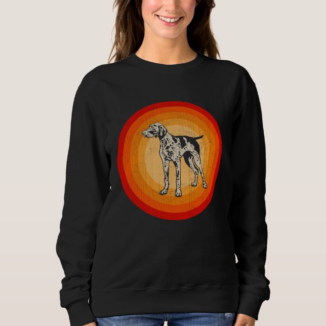 Distressed German Shorthaired Pointer Dog  Retro S Sweatshirt (Vorderseite)