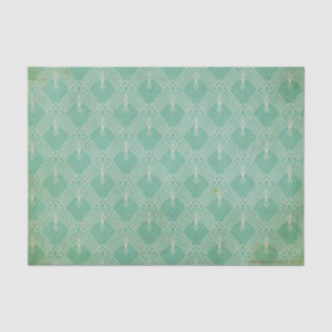 Distressed Grün Art Deco Seidenpapier