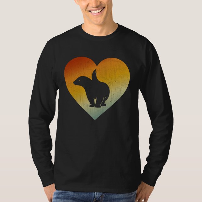 Distressed Heart Retro Style Men Women Honey Badge T-Shirt (Vorderseite)